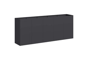 Plantenbak Koudgewalst Staal Zwart 200x40x80 cm - 30% Korting