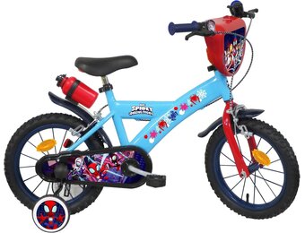 A.T.L.A.S. Kinderfiets voor jongens, 35,5 cm, Spidey en zijn buitengewone vrienden/Marvel, blauw, 14 inch