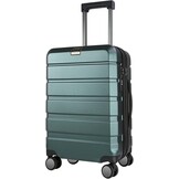 KROSER Hardside uitbreidbare handbagage met spinnerwielen en ingebouwd TSA-slot, duurzame koffer rolbagage, handbagage 50 cm, zwart, Zwart