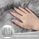 Sour Lemon Hoogpolig tapijt 160x230cm, lichtgrijs, tapijt, woonkamer,wasbaar, antislip, extra groot, slaapkamer, pluizige moderne tapijten, mat tapijten voor slaapkamer en kinderkamer