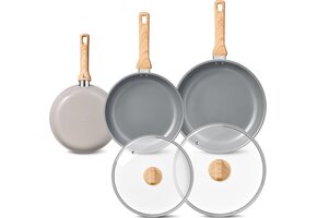 Antiaanbak Koekenpannenset 20/24/28 cm - Inductie - 34% Korting
