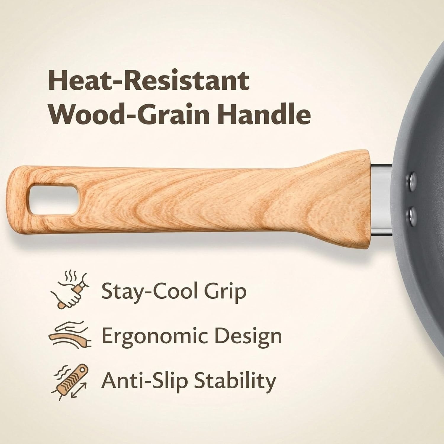 BLAZANT Antiaanbak-braadpannenset, 20, 24, 28 cm, inductie met keramische coating, pannenset met deksel voor alle warmtebronnen