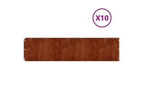Gazonrand Cortenstaal Roestig - 10 stuks - 25x103 cm