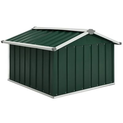 vidaXL Overkapping voor robotmaaier 92x97x63 cm staal groen