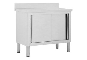 Werktafel met Schuifdeuren RVS 100x50cm - 37% Korting