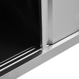 Werktafel met Schuifdeuren - RVS - 100cm - 30% Korting