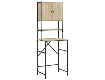 vidaXL Wasmachinekast 68x48,5x194 cm sonoma eikenkleurig