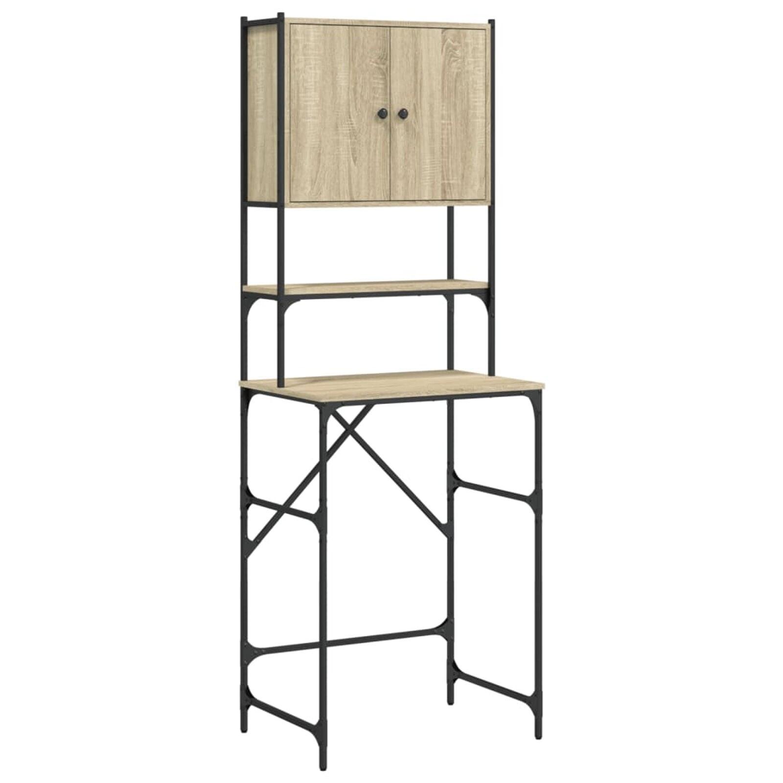 vidaXL Wasmachinekast 68x48,5x194 cm sonoma eikenkleurig