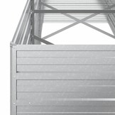 vidaXL Plantenbak verhoogd 240x80x77 cm gegalvaniseerd staal zilver