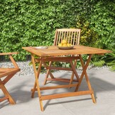 vidaXL Tuintafel inklapbaar 90x90x75 cm massief acaciahout