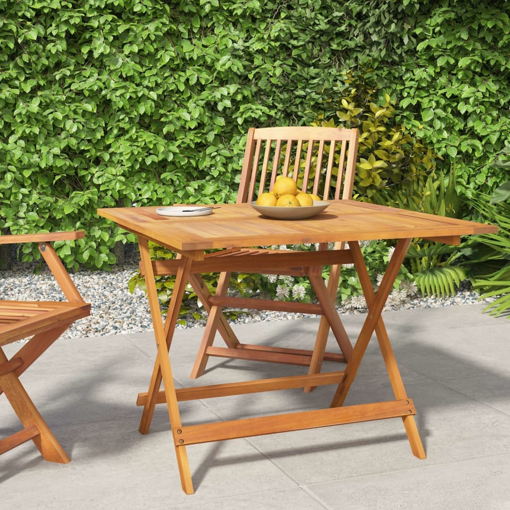 vidaXL Tuintafel inklapbaar 90x90x75 cm massief acaciahout