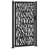 vidaXL Poort met sporenontwerp 100x175 cm staal zwart