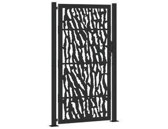 vidaXL Poort met sporenontwerp 100x175 cm staal zwart