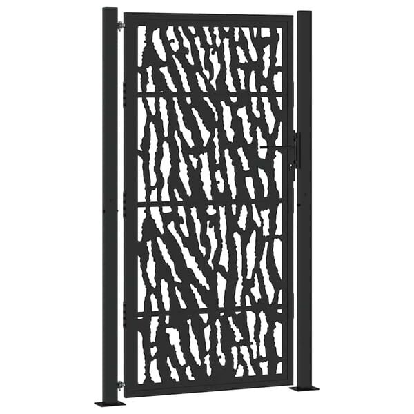 vidaXL Poort met sporenontwerp 100x175 cm staal zwart