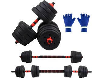 Mobiclinic Verstelbare Halterset 20-30 kg 2-in-1 Zwart/Rood