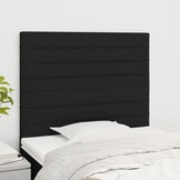 Hoofdborden Set van 2 Zwart Stof 90x5x78/88 cm - 34% Korting