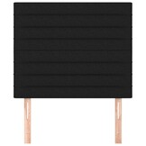 Hoofdborden Set van 2 Zwart Stof 90x5x78/88 cm - 34% Korting