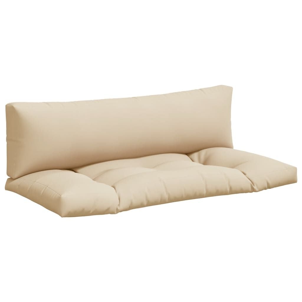 vidaXL Palletkussens 2 st stof beige