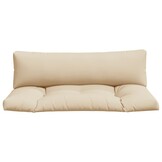 vidaXL Palletkussens 2 st stof beige