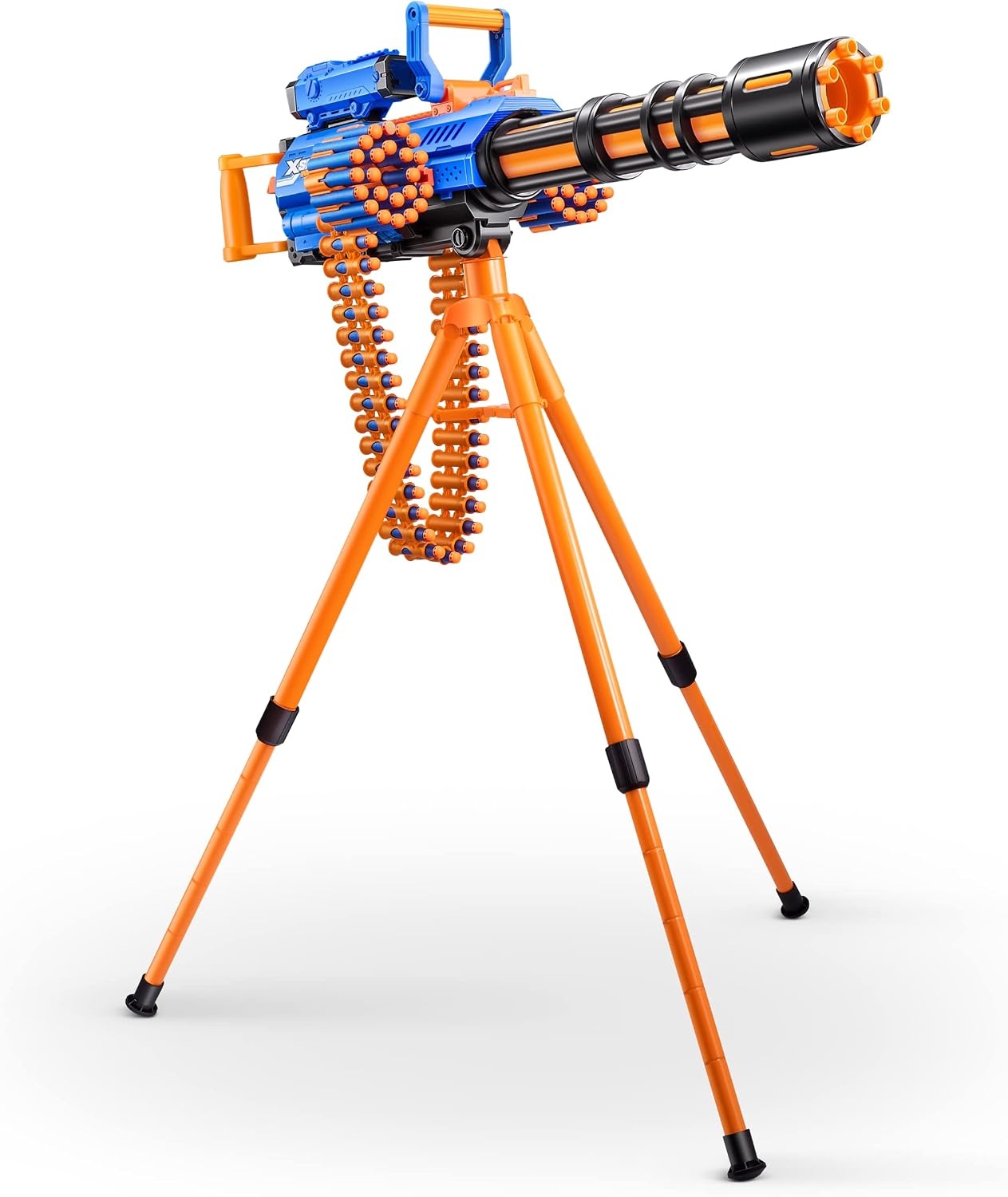XSHOT Insanity Motorized Rage Fire van ZURU met 72 dartpijlen, Air Pocket Technology dart- en dartopslag, gemotoriseerde straalkracht, automatische voedingsriem, statief en richtkijker,