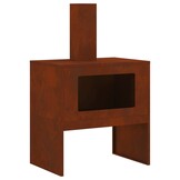vidaXL Vuurkorf Roestig 60 x 40 x 96 cm Cortenstaal