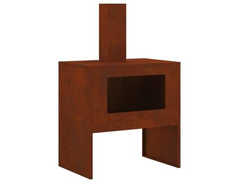 vidaXL Vuurkorf Roestig 60 x 40 x 96 cm Cortenstaal