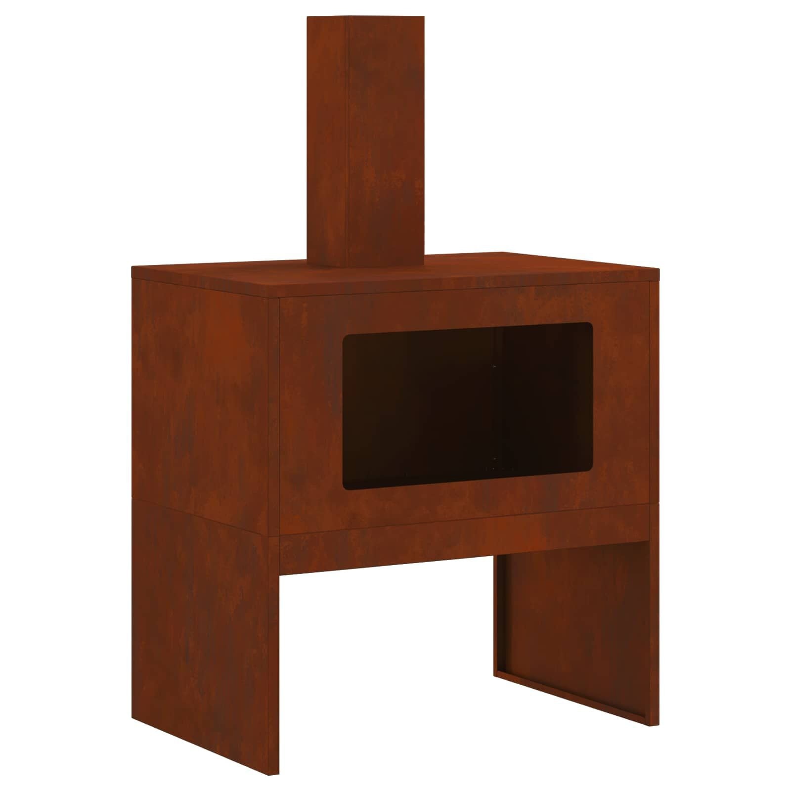 vidaXL Vuurkorf Roestig 60 x 40 x 96 cm Cortenstaal