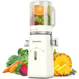 Zasmira Slow Juicer, nieuwste sapcentrifuge voor groenten en fruit, met 120 mm brede vulschacht