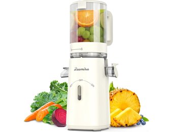 Zasmira Slow Juicer, nieuwste sapcentrifuge voor groenten en fruit, met 120 mm brede vulschacht
