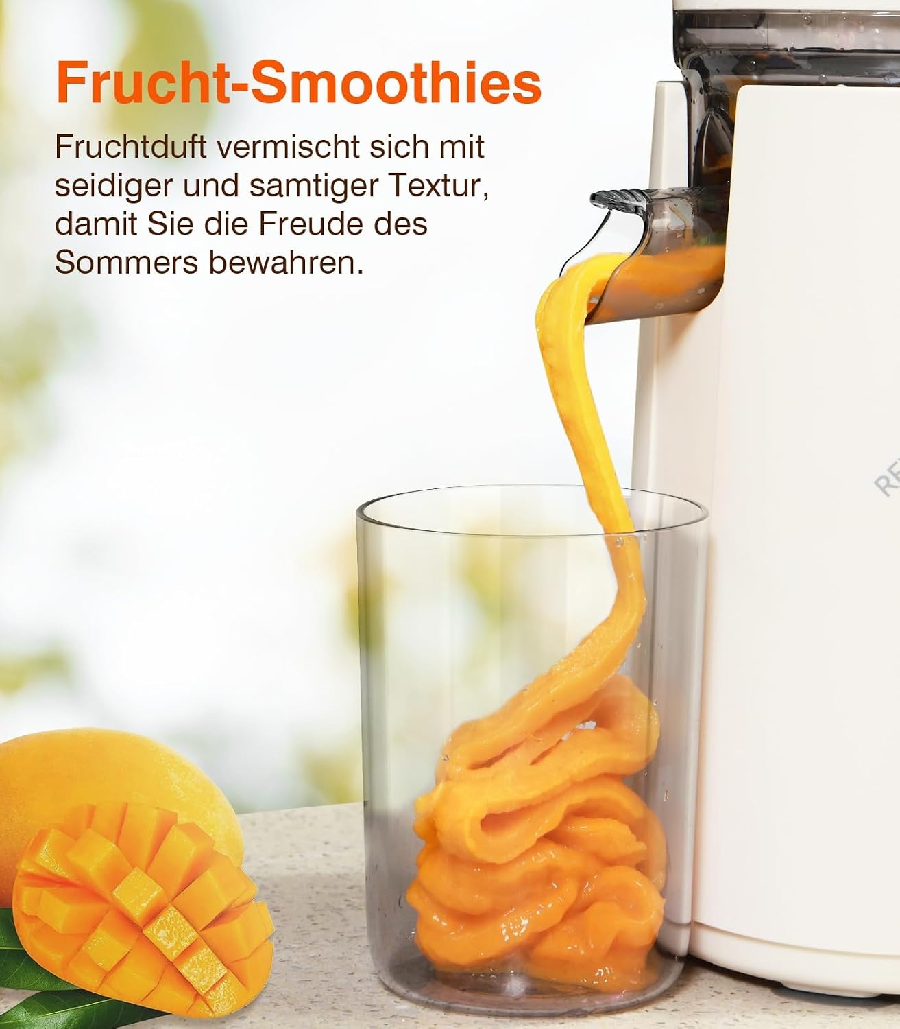 Zasmira Slow Juicer, nieuwste sapcentrifuge voor groenten en fruit, met 120 mm brede vulschacht