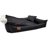 Hondenmand zwart 90x60 cm - wasbaar hondenkussen - waterdicht hondenbed