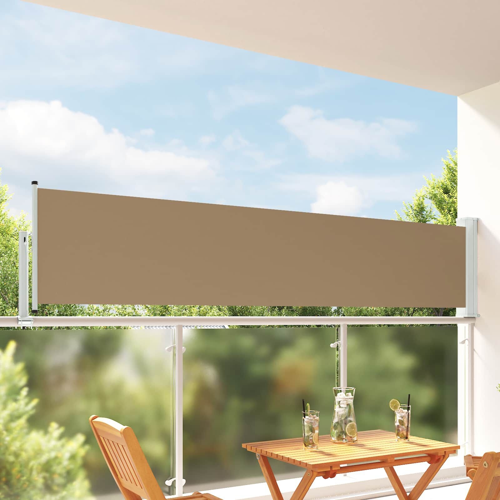 vidaXL Zijkant luifel 100 x 300 cm 100% polyester ijzer staal