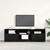 vidaXL TV-kast met lade Zwart 150 x 33.5 x 45 cm Bewerkt hout