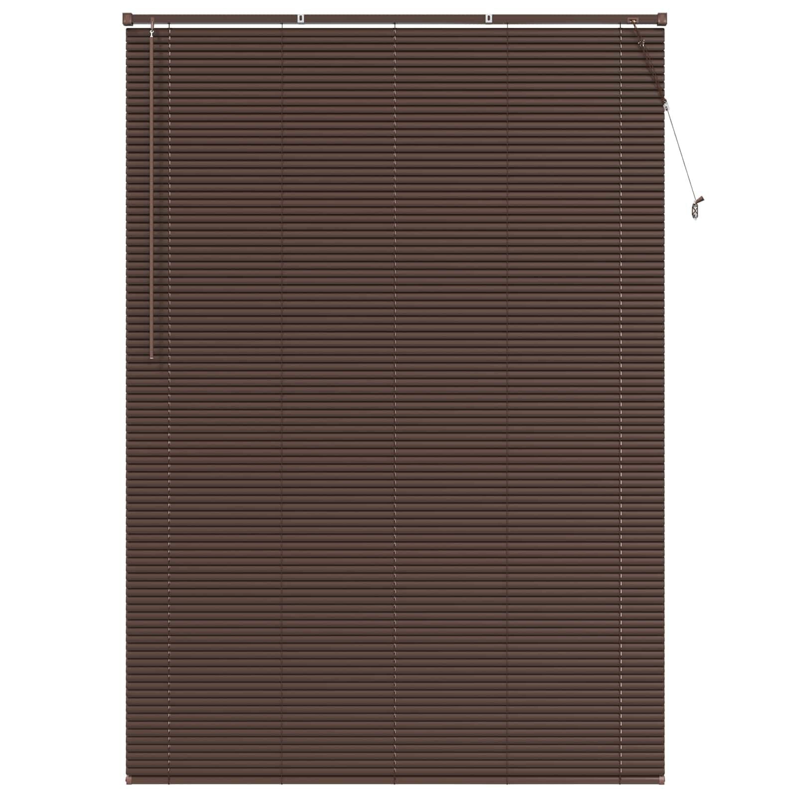 vidaXL Venetiaanse jaloezie Donkerbruin met Patroon 213 x 150 cm 25 mm