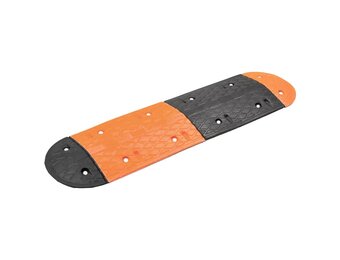 vidaXL Verkeersdrempel 129x32,5x4 rubber geel en zwart