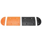 vidaXL Verkeersdrempel 129x32,5x4 rubber geel en zwart