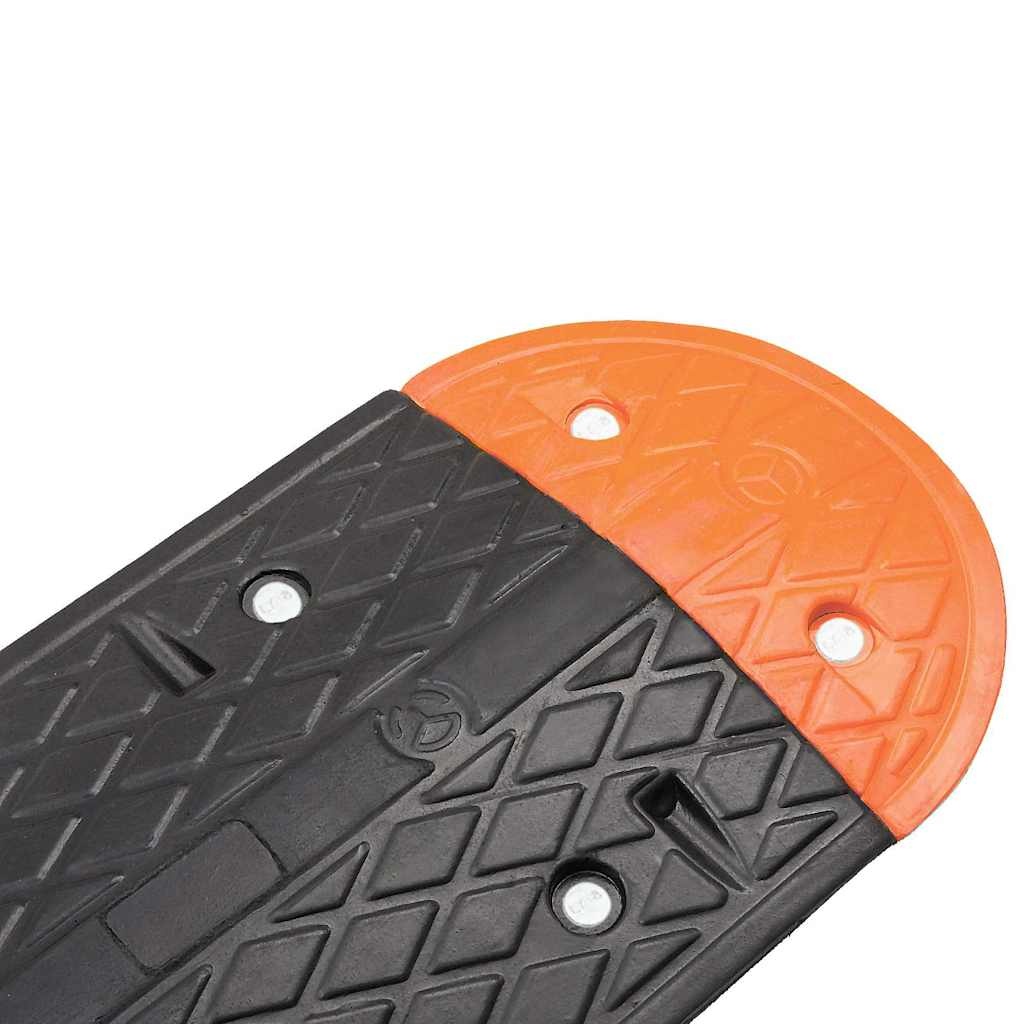 vidaXL Verkeersdrempel 129x32,5x4 rubber geel en zwart