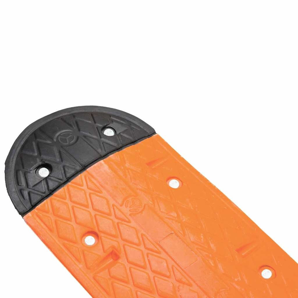 Verkeersdrempel rubber geel/zwart 129x32,5x4 cm - 53% korting