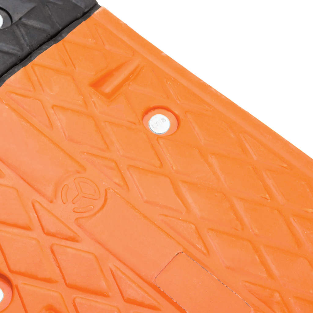 vidaXL Verkeersdrempel 129x32,5x4 rubber geel en zwart