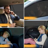 CNMTCCO Autozonwering voor baby's, 2 stuks, UV- en verblindingsbescherming, universeel, meeste auto's