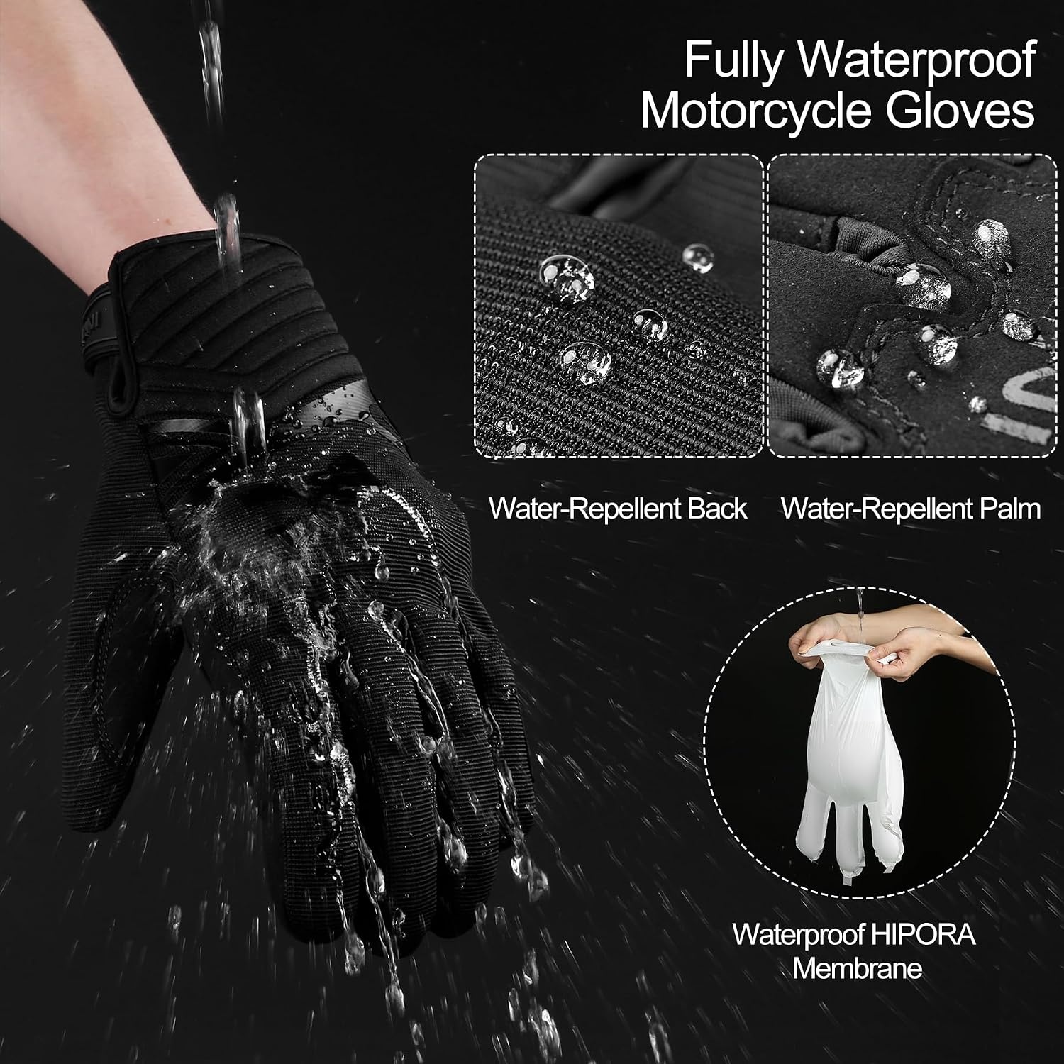 Motorhandschoenen Winter Waterdicht - Heren/Dames - 60% Korting