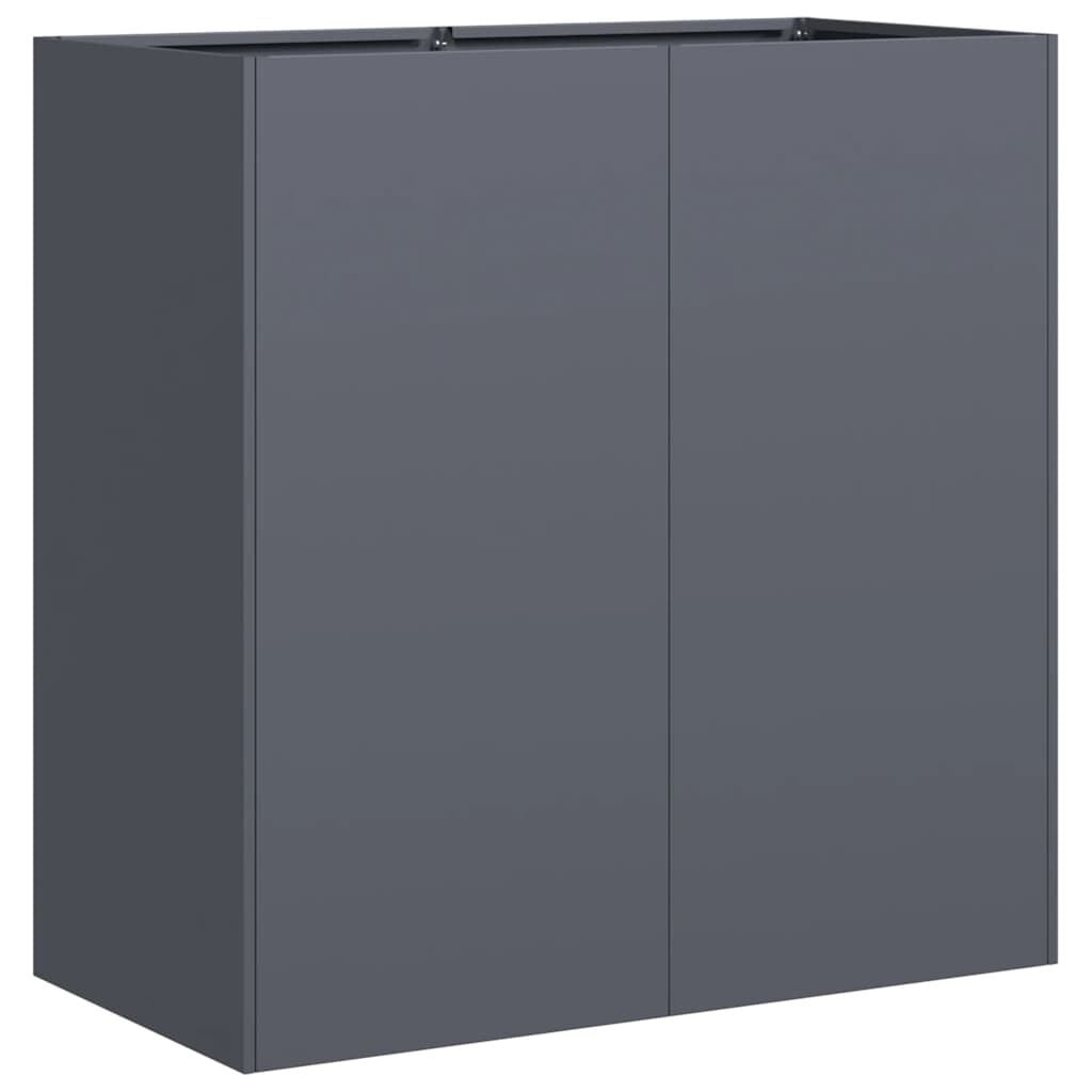 vidaXL Plantenbak 80x40x80 cm koudgewalst staal antracietkleurig