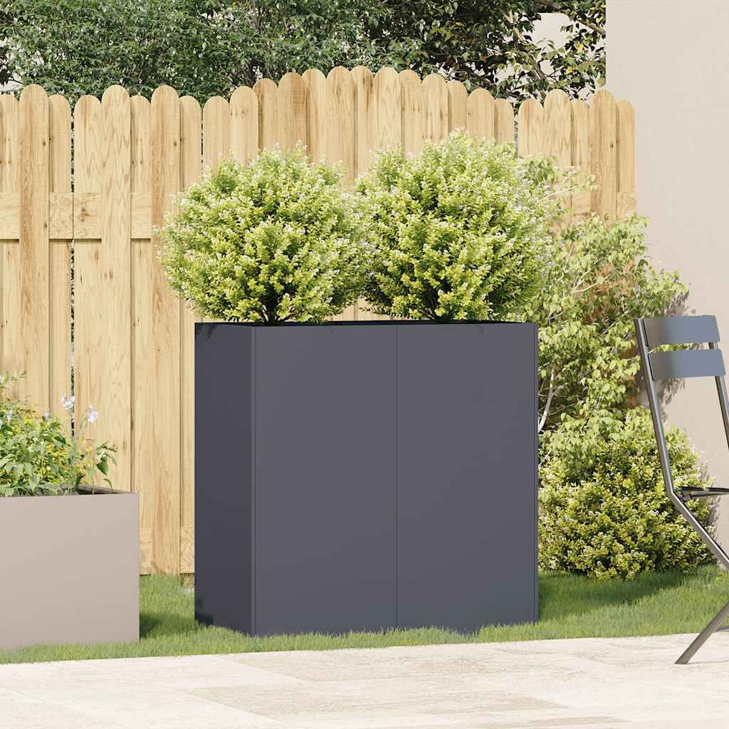 vidaXL Plantenbak 80x40x80 cm koudgewalst staal antracietkleurig