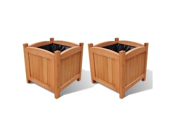 vidaXL Plantenbakken verhoogd 2 st 30x30x30 cm hout