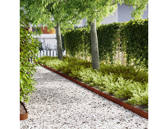 vidaXL Tuinrand 20 st 100 x 0.05 x 20 cm Roestig