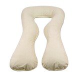 Voedingskussen - Zwangerschapskussen - groot - 100% katoen - beige geruit - beige