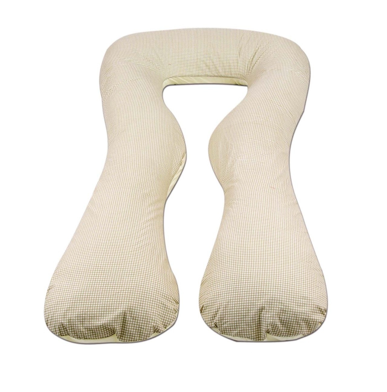 Voedingskussen U-vorm Beige Geruit 100% Katoen - 68% Korting