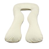 Voedingskussen - Zwangerschapskussen - groot - 100% katoen - beige geruit - beige