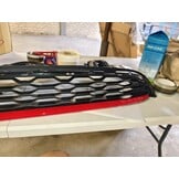 Grill MINI COOPER F55 F56 F57 14-21 SPORT ZWART ROOD