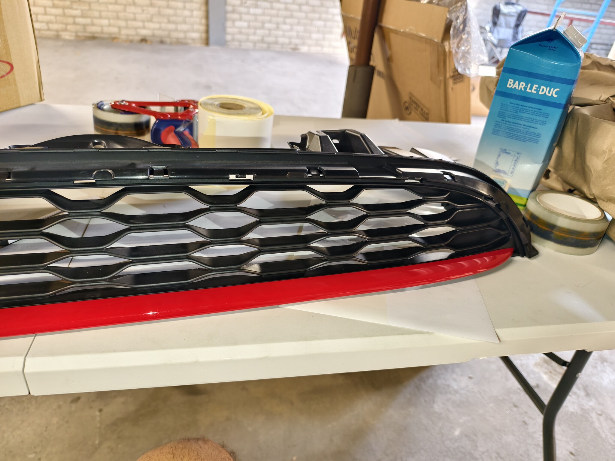 Grill MINI COOPER F55 F56 F57 14-21 SPORT ZWART ROOD